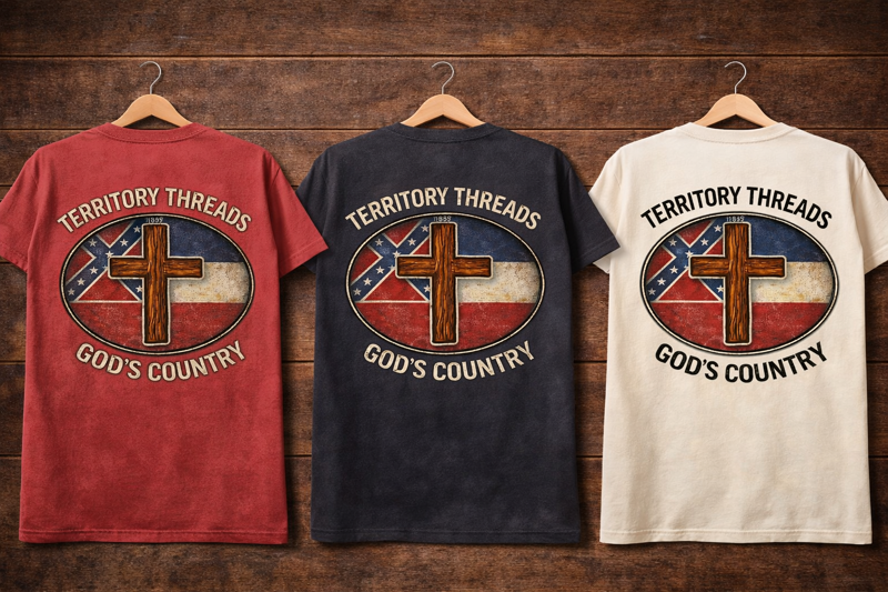 God's Country Wooden Cross T-shirt