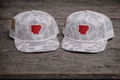 Ghost Camo Hat with State Of Arkansas Embroidered On Front