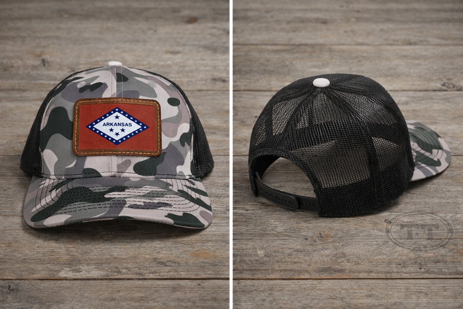 Black and Gray Camo with Arkansas Flag