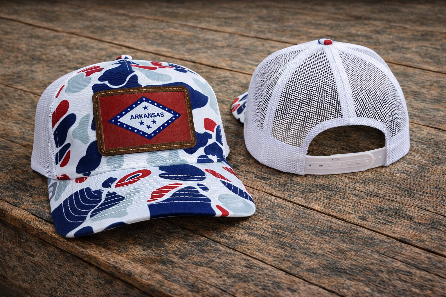 Red, White, and Blue Arkansas Flag Hat