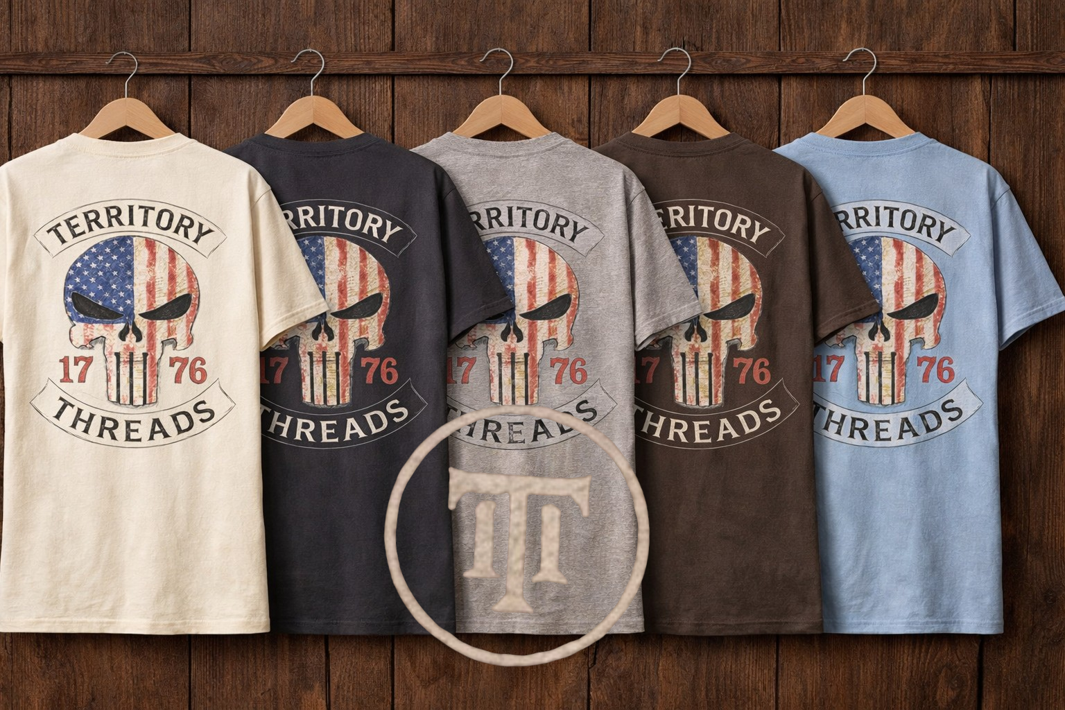Territory Threads 1776 American Skull
