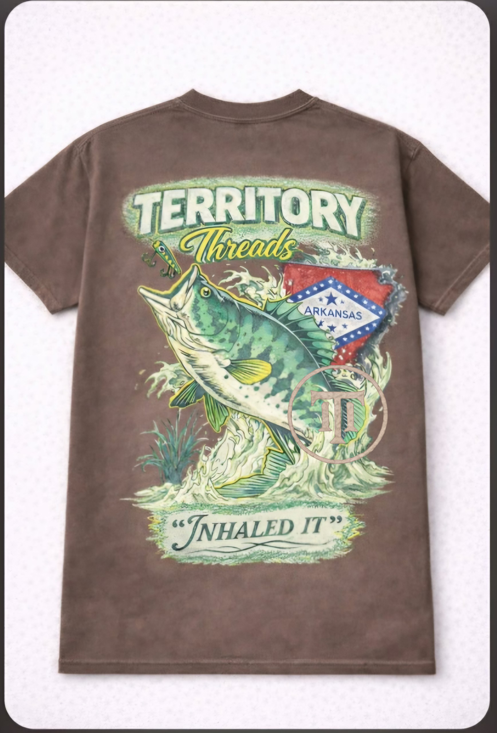 Inhaled It With Arkansas Flag T-shirt